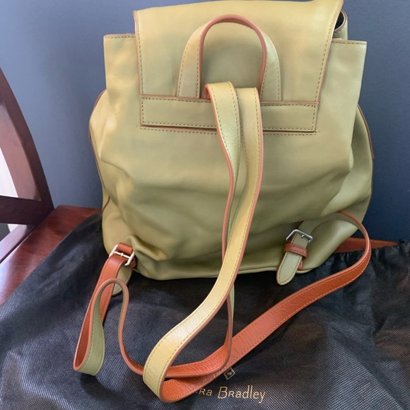 NWT Vera Bradley Gallatin Cargo Backpack in Olive Cactus Green Leather main image 10